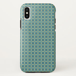 Simple leaves pattern in blue Case-Mate iPhone case