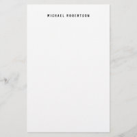 Simple Legible Name Elegant Minimalist Black White