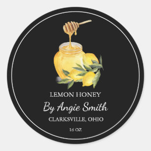 Simple Lemon Infused Honey Label