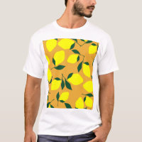 Simple lemon pattern, orange background.