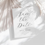 simple lettering wedding Save the Date<br><div class="desc">simple black and white design with stylish modern lettering.</div>