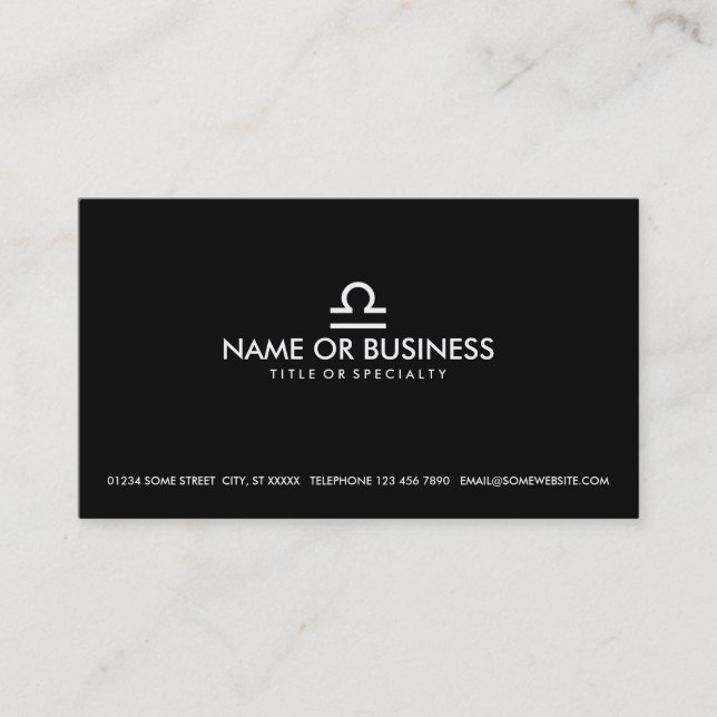 simple libra business card (Front)