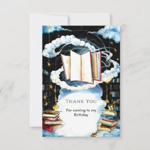 Simple Library Fairytale Storybook Birthday Thank You Card