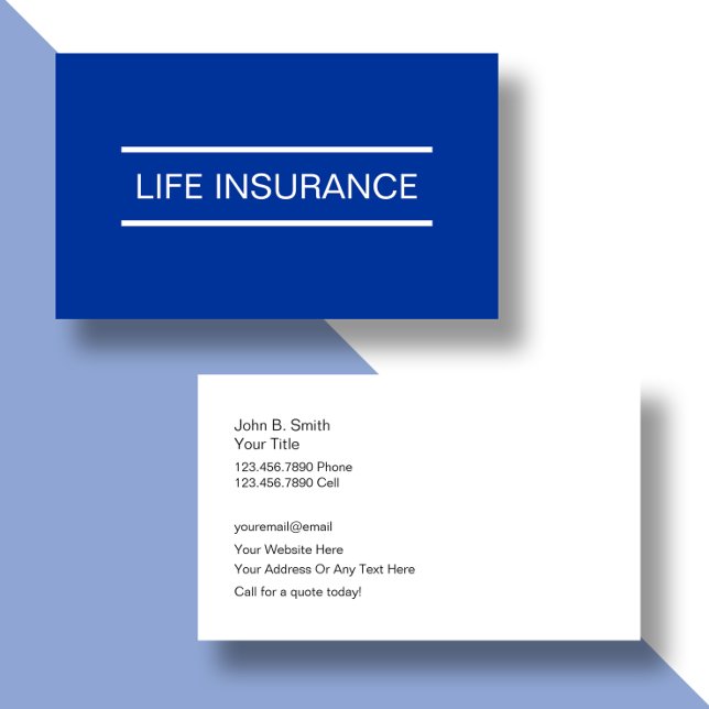 Simple Life Insurance Business Cards (Creator Uploaded)