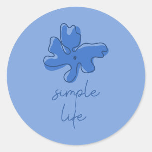 Simple Life Minimalism Classic Round Sticker