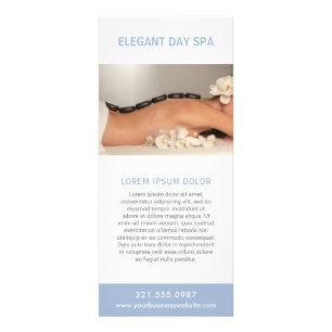 Simple Light Blue Elegant Rack Card