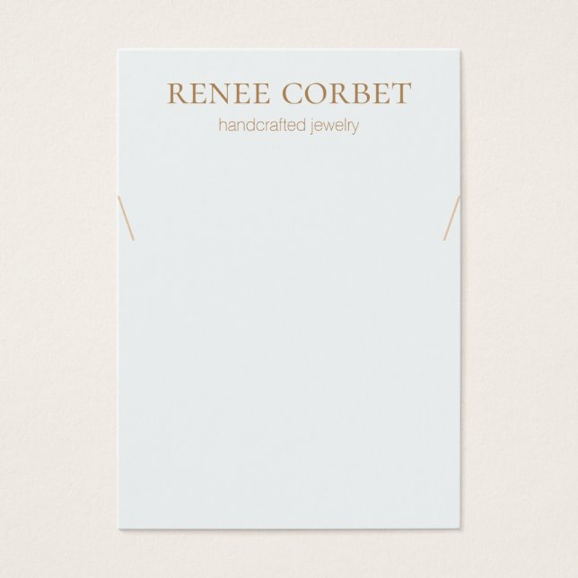 Simple Light Blue Necklace Display Card (Front)