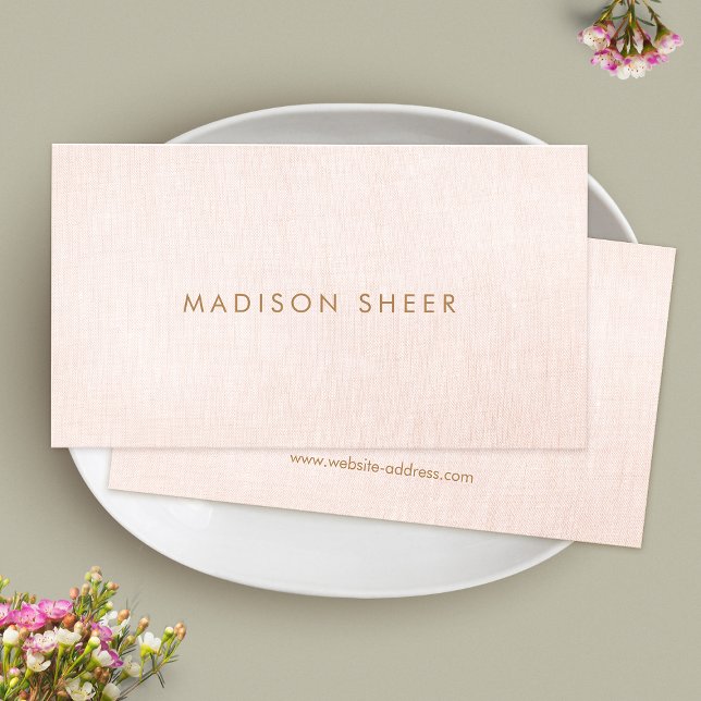 Simple, Light Blush Pink, Stylish Minimalistic Business Card (Creator Uploaded)
