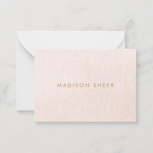 Simple, Light Blush Pink, Stylish Minimalistic Squ Card