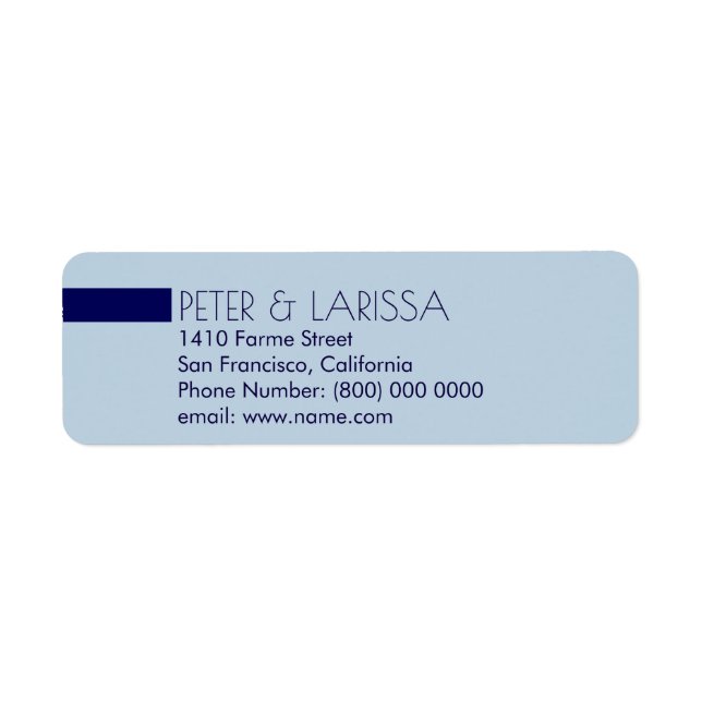 simple, light & clean, his & her names, address (Front)