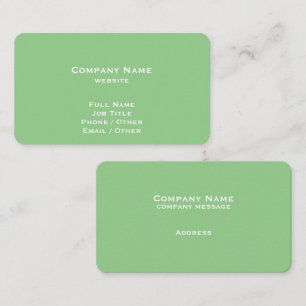 Simple Light Green Business Card