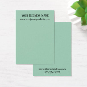Simple Light Green Earring Holder Display Cards