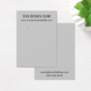 Simple Light Grey Earring Holder Display Cards