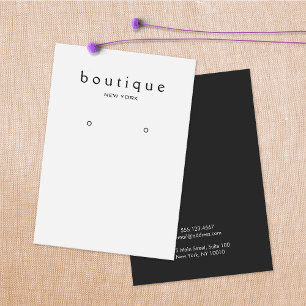 Simple Light Grey Grey Earring Display Card