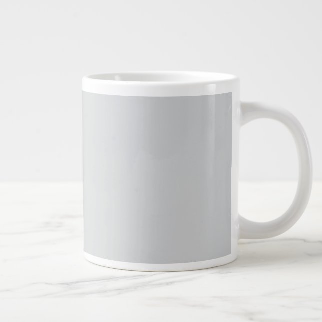 Simple Light Grey Large Coffee Mug (Right)