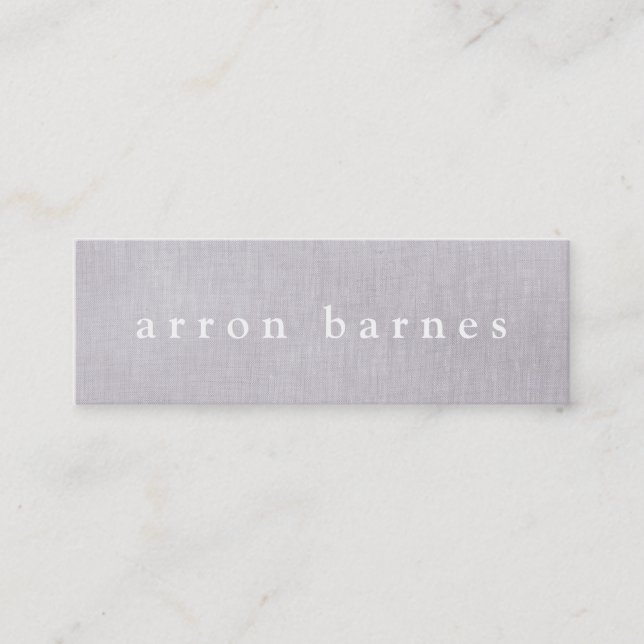 Simple Light Grey Modern Minimalist Designer Mini Business Card (Front)