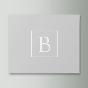 Simple Light Grey Monogram Wrapping Paper