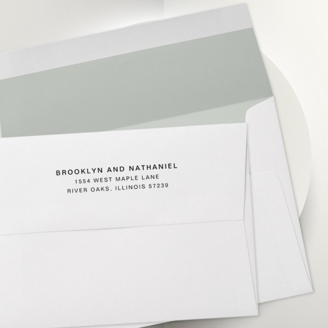 Simple Light Grey Return Address Lined Envelope (Creator Uploaded)