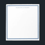 Simple Light Navy Blue Border Personalised  Notepad<br><div class="desc">Simple Light Navy Blue Border Personalised Notepad</div>
