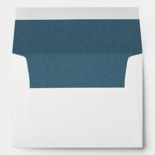 Simple Light Navy Blue Paper Craft Return Address Envelope