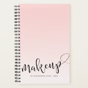 Simple light pink handwritten script calligraphy planner