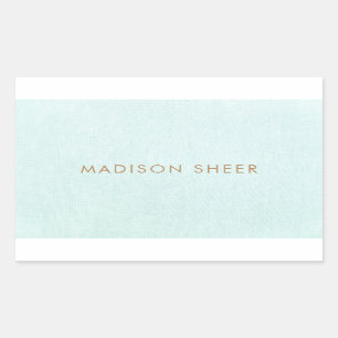 Simple, Light Turquoise Blue, Stylish Minimalist Rectangular Sticker