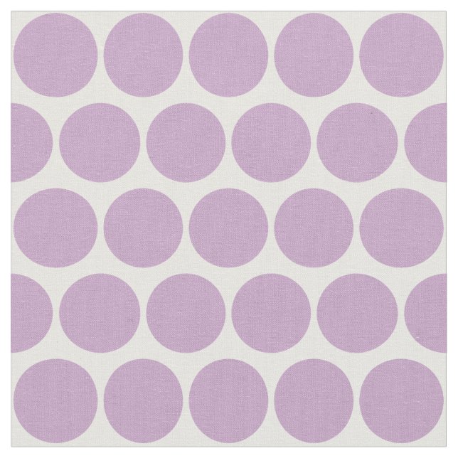 Simple Lilac Circles Pattern on White Fabric (Close Up)