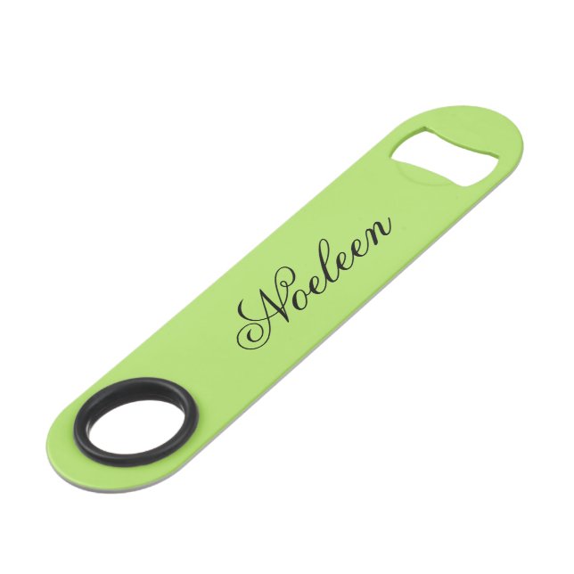 Simple lime colour custom name (Front Angled)