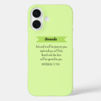 Simple Lime Green Ask God Bible Verse Christian