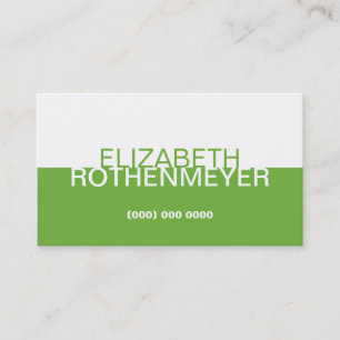 Simple Lime Green Panel Business Card