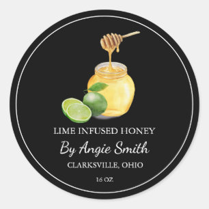 Simple Lime Infused Honey Label