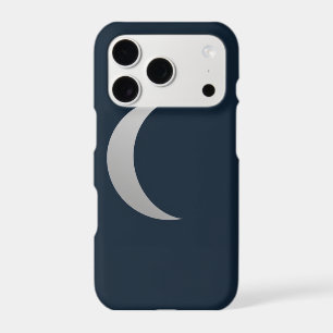 Simple Line Art Moon Phase Phone Case - Deep Navy