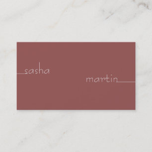 Simple Line to Text (rose vale) Business Card