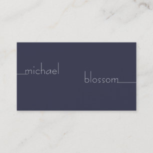 Simple Line to Text variation (deep purple) Business Card