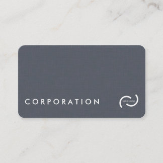 Simple linen texture business cards. White back. Card