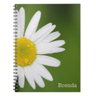 Simple Little Daisy Flower Spiral Notebook