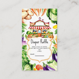 Simple Little Farmer's Market Baby Shower Enclosure Card