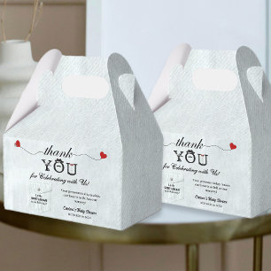 Simple Little Gentleman Baby Shower Thank You Cute Favour Box