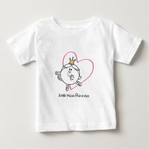 Simple Little Miss Princess Pink Heart Baby T-Shirt