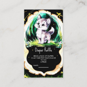 Simple Little Wolf Baby Shower Enclosure Card