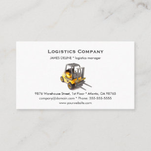 Simple Logistics Company Business Card Template