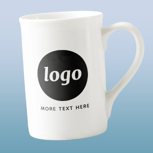 Simple Logo and Text Business Branding Promotional Bone China Mug