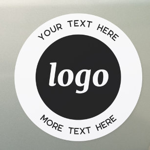 Simple Logo and Text Business Car Magnet