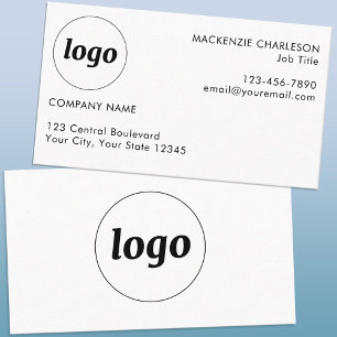 Simple Logo and Text Business Card