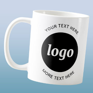 Simple Logo and Text Business Coffee Mug