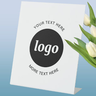 Simple Logo and Text Business Pedestal Sign