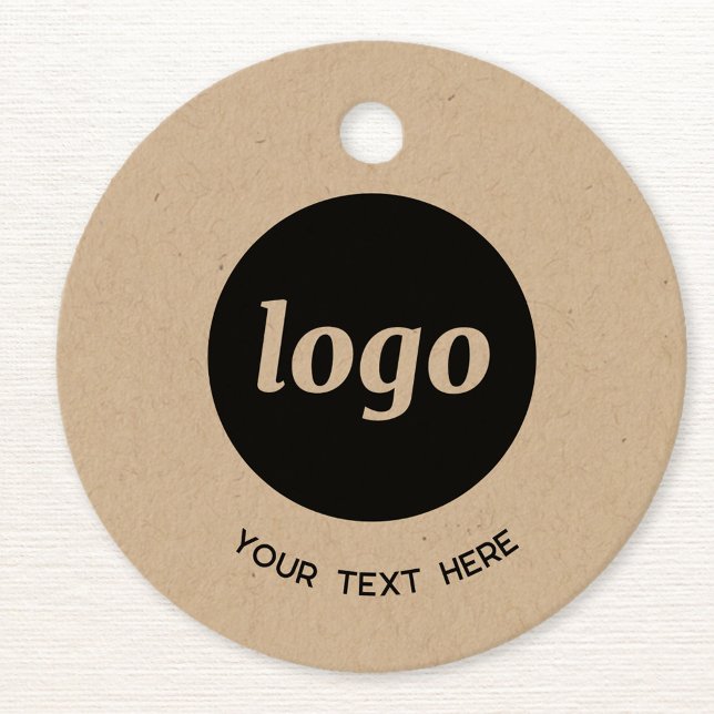Simple Logo and Text Business Price Tags (Simple logo with custom text business branding promotional product label or price tag)