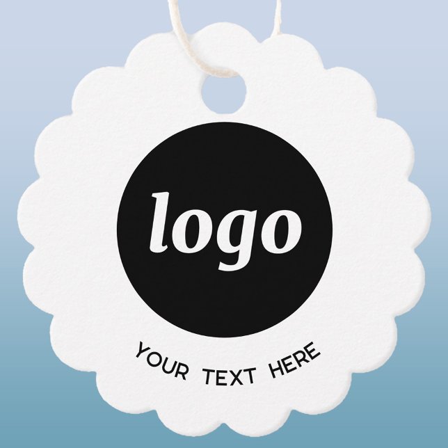 Simple Logo and Text Business Price Tags (Logo  with custom text business promotional price tags)