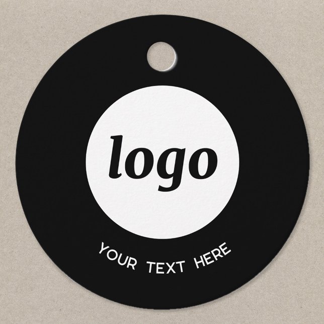 Simple Logo and Text Business Price Tags (Logo custom text business promotional price tag)