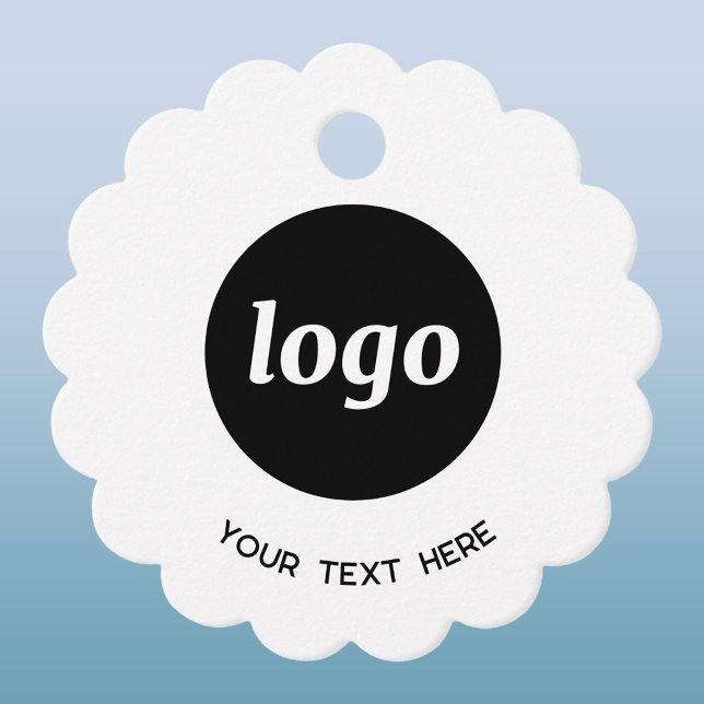 Simple Logo and Text Business Price Tags (Simple logo with custom text business promotional price or hang tag)